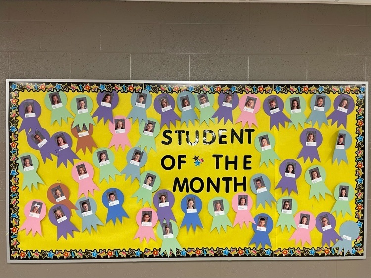 Student of the Month bulletin board