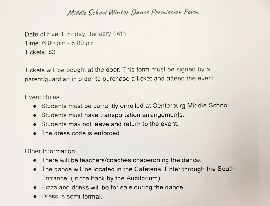 MS Dance Info sheet