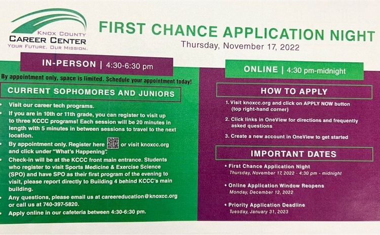 KCCC early application 